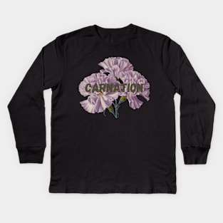 Carnation Flowers Kids Long Sleeve T-Shirt